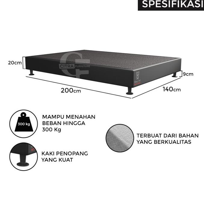 Dipan divan tanpa sandaran untuk springbed atau kasur (140x200)