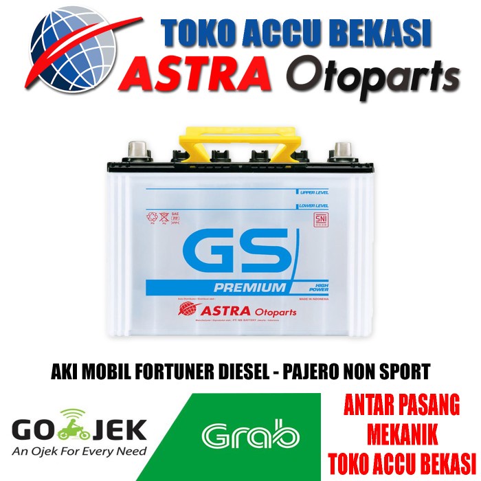 Baterai Gs Premium 95D31L Aki Mobil Fortuner Diesel Pajero Non Sport Terlariss 