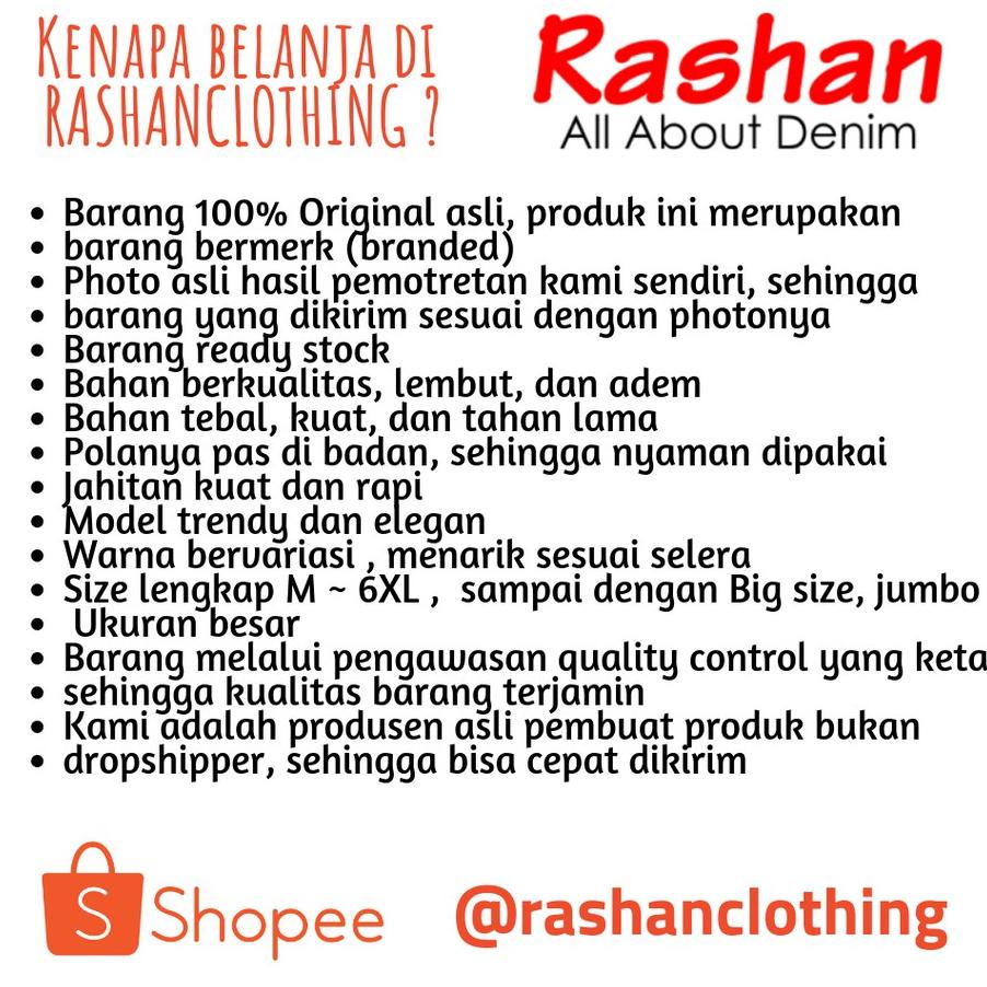 Rashan - Kinara Skirt / Rok A Warna 1 Denim Cotton Spandex Skirt Wanita Muslim Big Size Rok Kerja