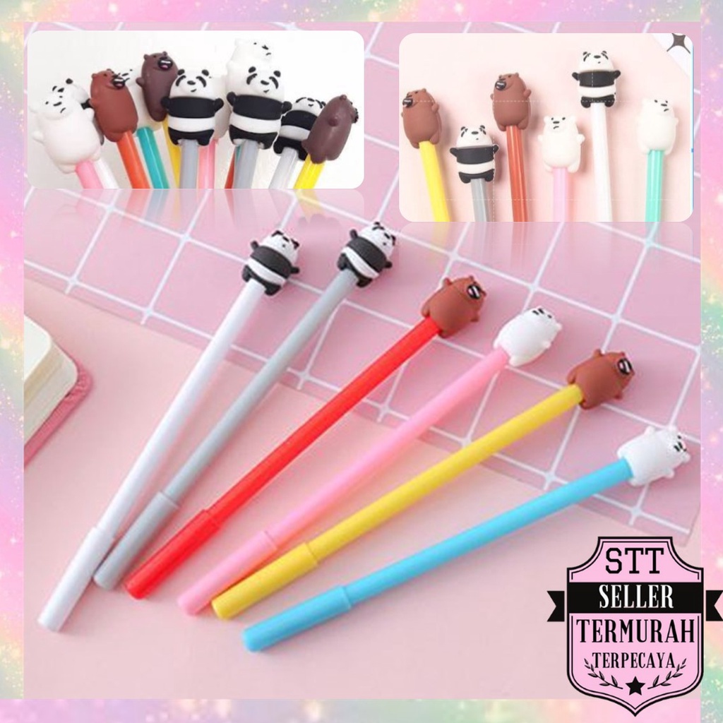 

STT Pena Gel Karakter Beruang Pulpen Bears Pen Motif Karakter Beruang Lucu Stationary Alat Tulis Sekolah Kantor ATK Murah