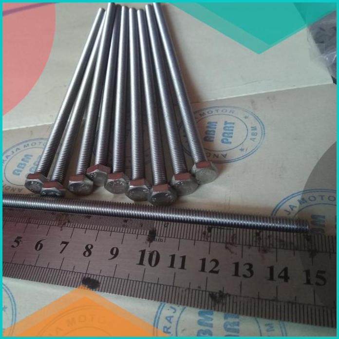 Baut Stainless / Hex Bolt Ukuran M6 x 150 atau Baut 10 panjang 15cm 16