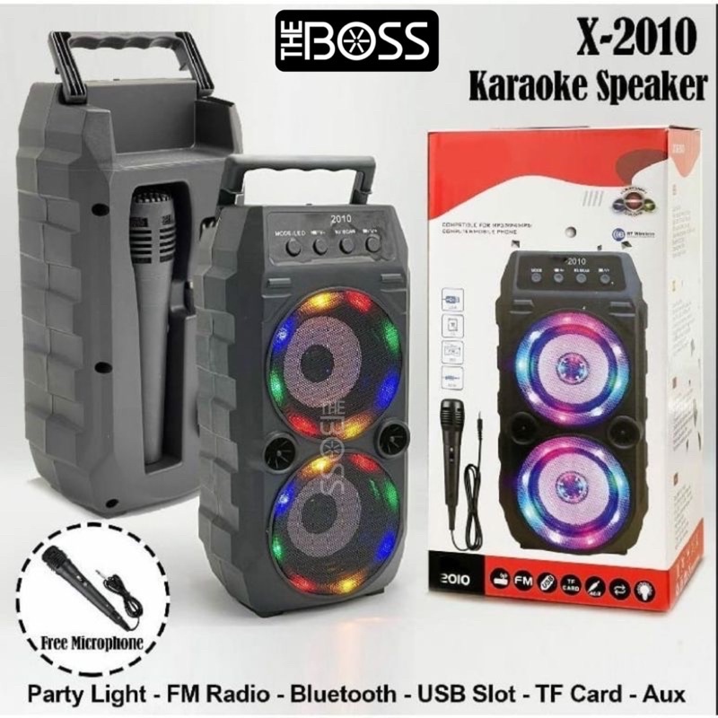 [ELECTROPICALLY] XTM2010 Speaker Bluetooth Wireless + Mic Karaoke Speaker Bluetooth Karaoke XTM2010
