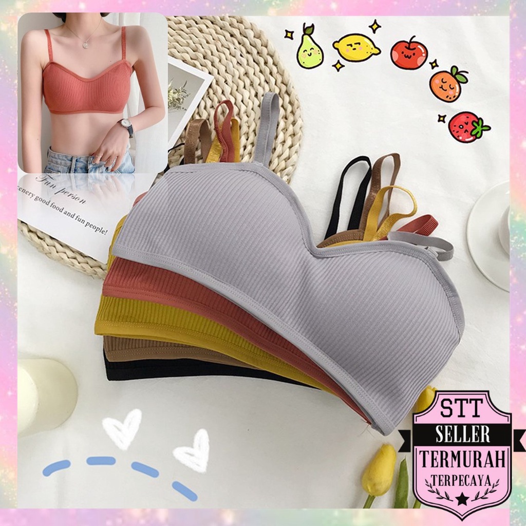 STT Bra Wanita Tanpa Kawat 001 Pakaian Dalam Wanita Korea Elastis Sexy Busa Bra Fashion