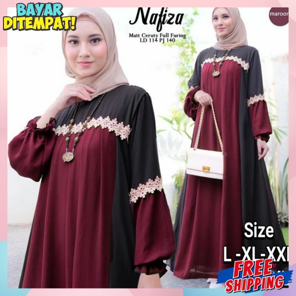 Dress Muslim Wanita Simple Elegan Juba Buju Termurah Dris Modern Kasual Famis Pesta Kondangan Terbar