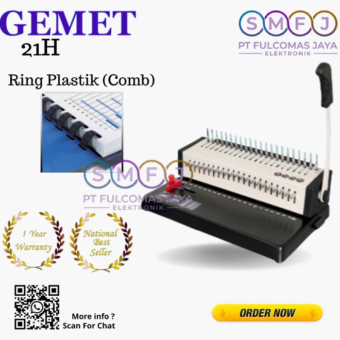 

GEMET 21H Mesin Jilid Spiral Plastik GARANSI RESMI