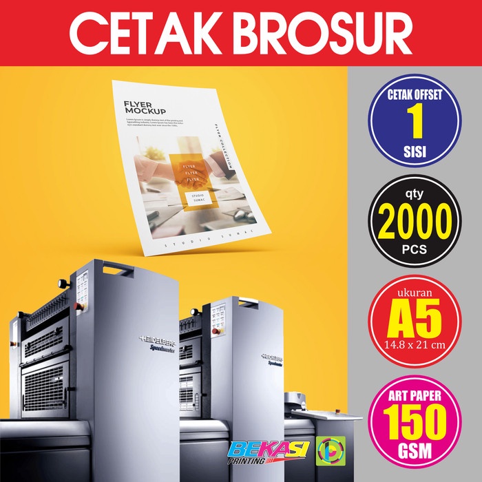 

Cetak Brosur A5 1 Sisi Full Color Art Paper 150 gram