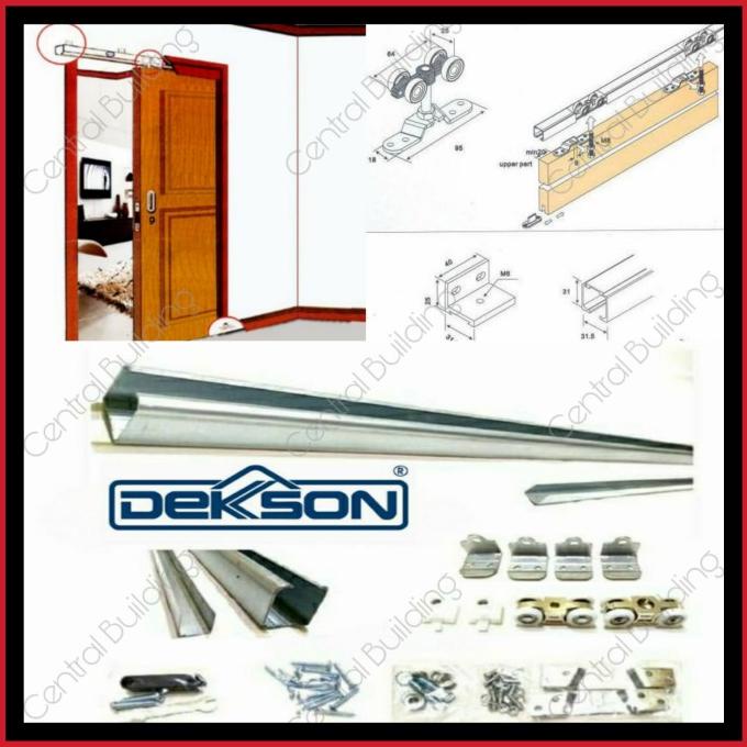 Rel Gantung Pintu Geser 180Cm/Rell Sleding /Rel Gerser Complete Roda