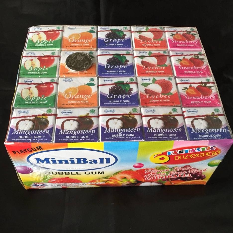 

Permen Karet Niball Box Isi 100 Kotak Permen Jadul Bubblegum Buah