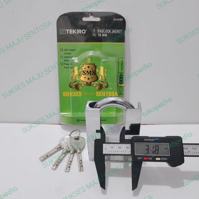 GEMBOK JAKET STAINLESS TEKIRO 70MM/GEMBOK RUKO PINTU RUMAH GUDANG