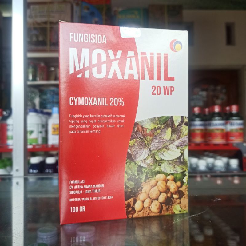 Fungisida Moxanil 20WP Bahan aktif Simoksanil 100Gram