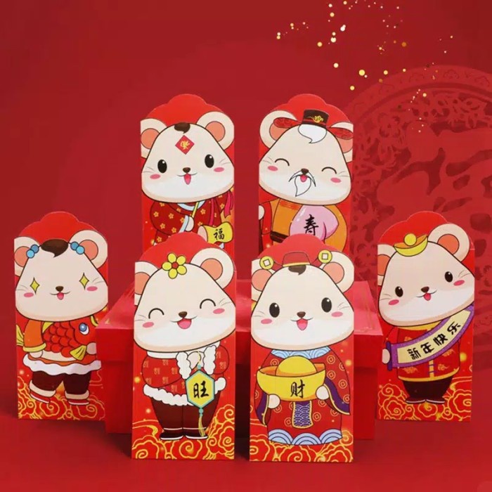 

New! 6pcs angpao imlek/ ampau lucu hadiah/amplop ulang tahun/angpau cute Limited