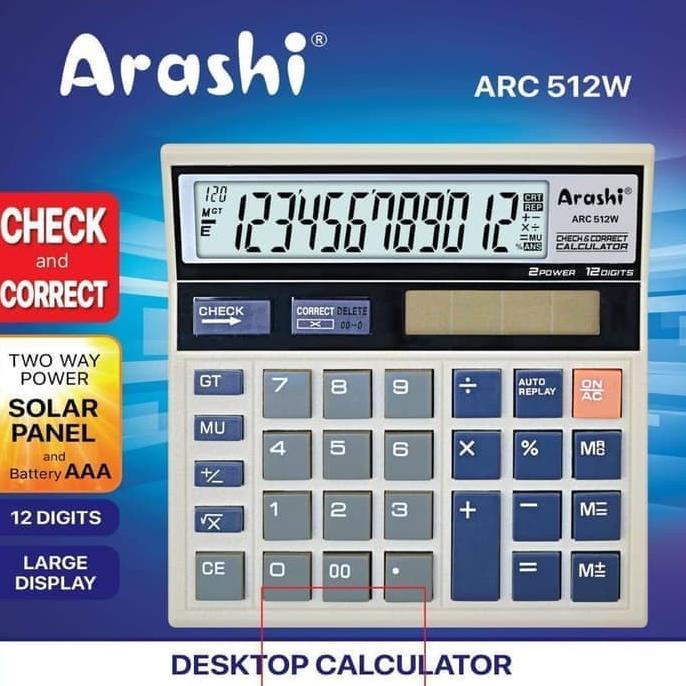 

Update! Kalkulator Arashi 12 Digit ARC 512W !!