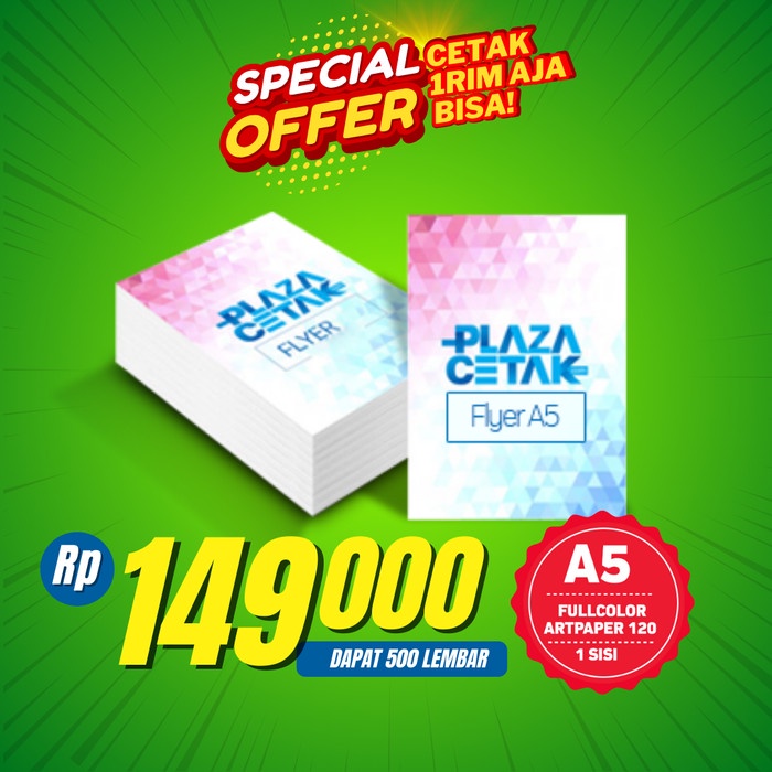 Brosur A5 Fullcolor (1 Rim)