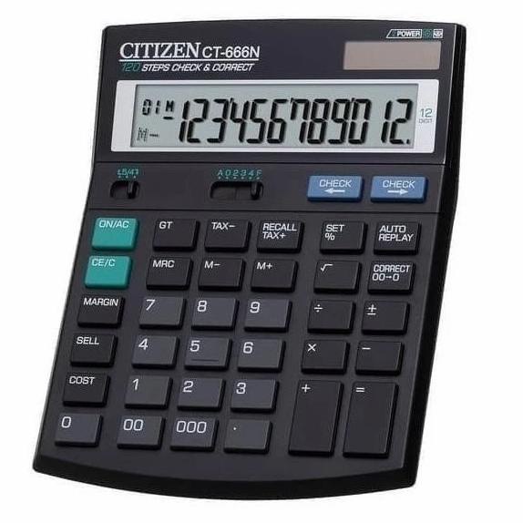 

Best! Kalkulator Citizen CT 666N - Kalkulator 12 Digit - Kalkulator Besar