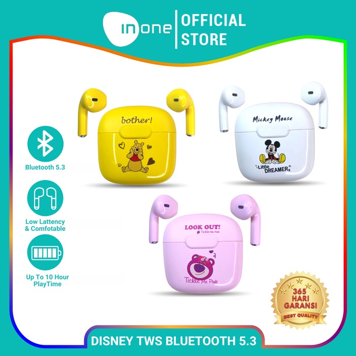 Ready INONE Headset Bluetooth Disney TWS Gaming Earphone Earbuds Wireless