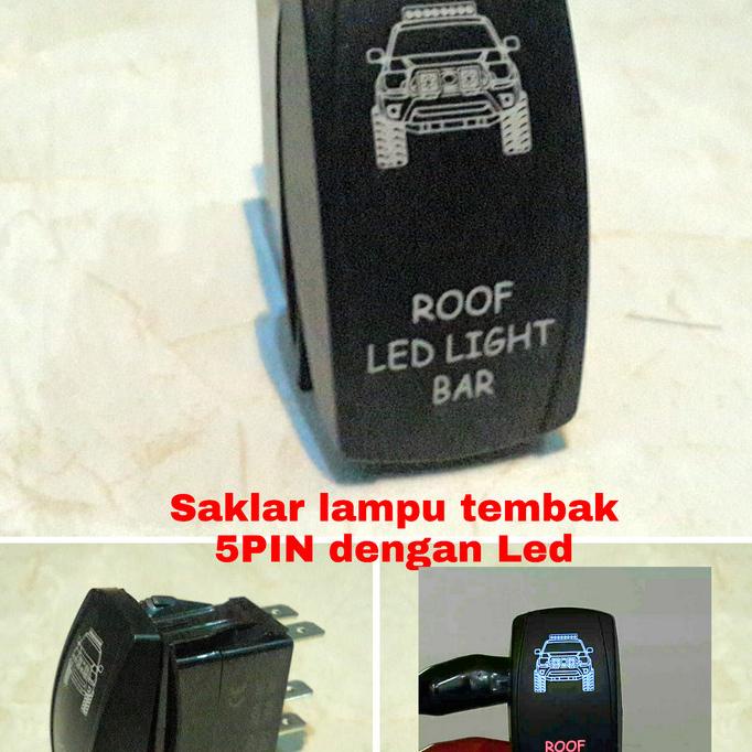 Saklar led bar | on off lampu tembak | Switch roof led bar offroad