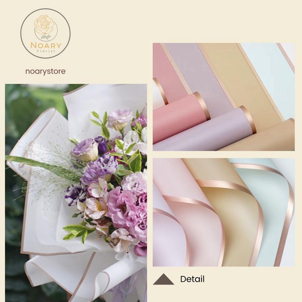 

Ready!!!(COD) Cellophane Gold Frame Transparant Cellophane Paper Kertas Bunga