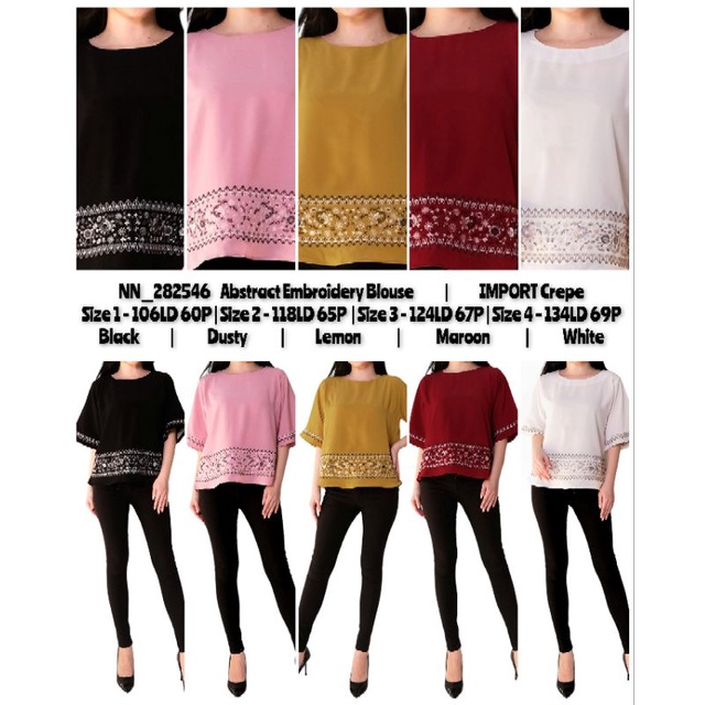 Atasan blus wanita bordir lebaran , natal & imlek BIG JUMBO SIZE 282546