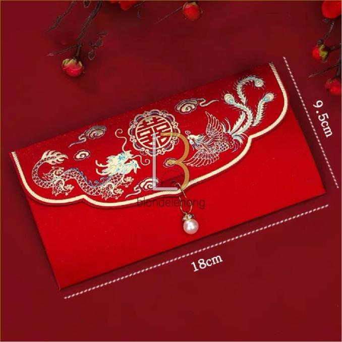 

[IMLEK] Dompet Kertas Amplop Angpao Angpau Hongbao Wedding Sangjit Shuangxi TERLARIS