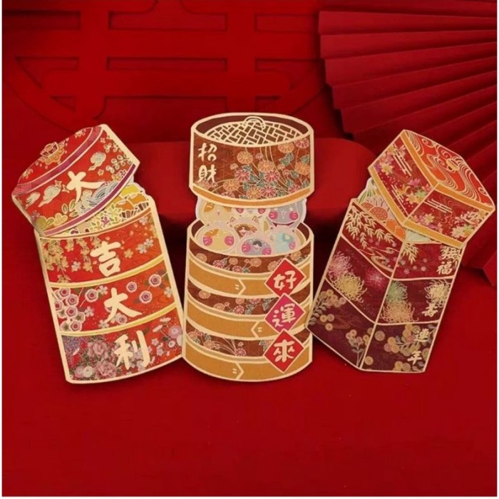 

New! UV Lacer Angpao Foil Gold / Hongbao Merah / Exclusive Imlek Sincia 8pc Limited