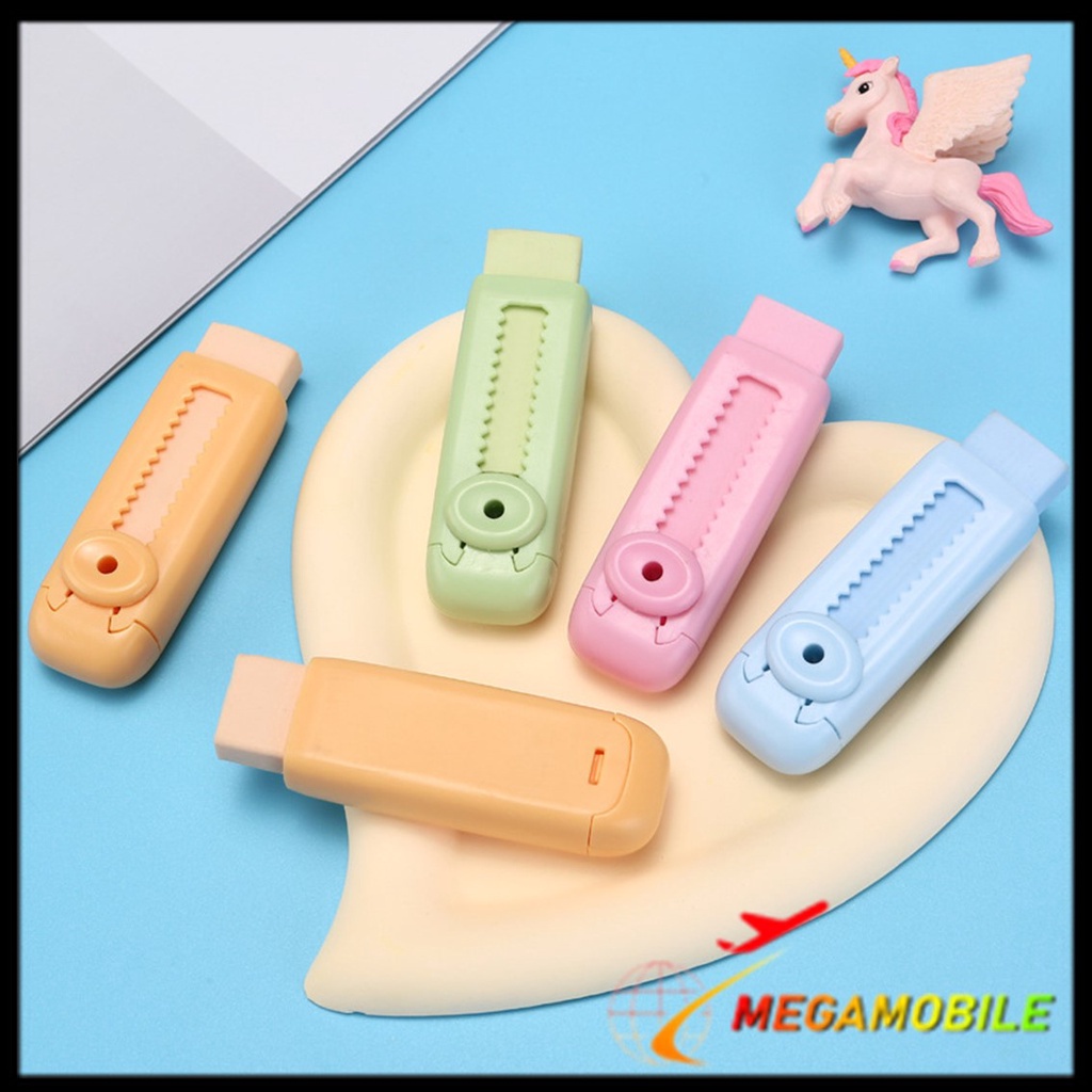 

MM - Penghapus Pensil Dorong Warna Pastel Penghapus Mekanik Lucu Mechanical Eraser Push & Pull Retractable Perlengkapan Sekolah Anak Sliding Eraser Hapusan Mekanik Warna Lucu Tidak Meninggalkan Serpihan