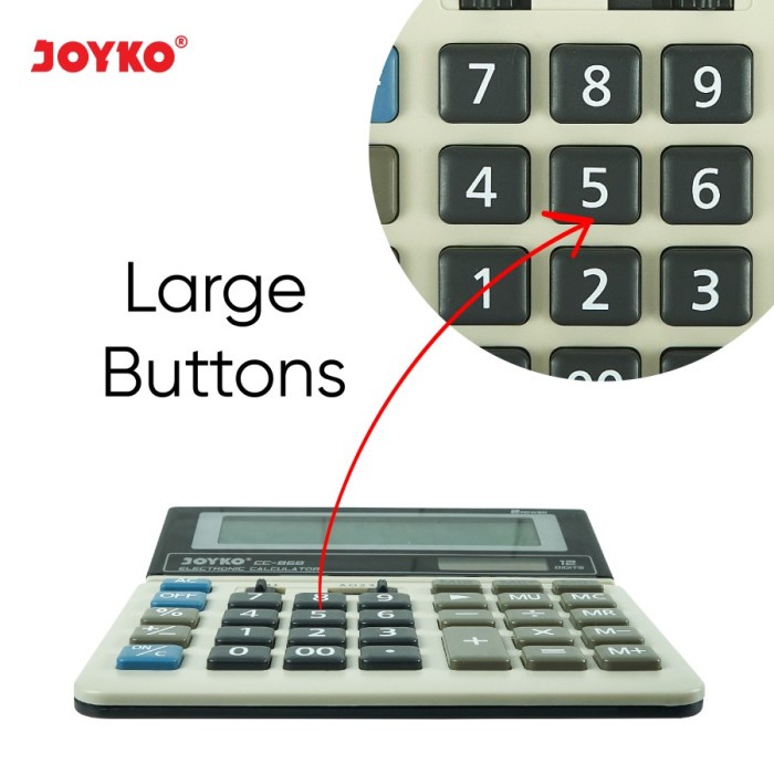 

KALKULATOR BESAR 12 DIGIT JOYKO CC-868 BIG DISPLAY KALKULATOR DAGANG ORIGINAL TERBARU