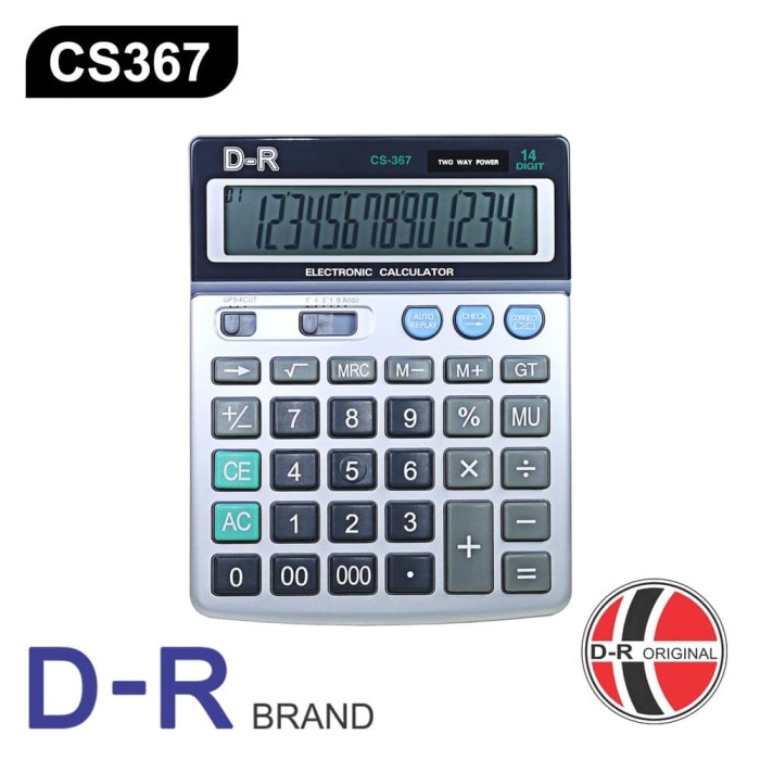 

KALKULATOR D-R CS367 (14 DIGIT) ORIGINAL TERBARU