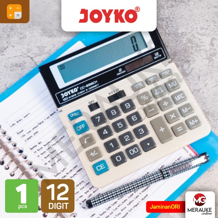 

JOYKO KALKULATOR 12 DIGITS CC-868CH CHECK & CORRECT ORIGINAL TERBARU