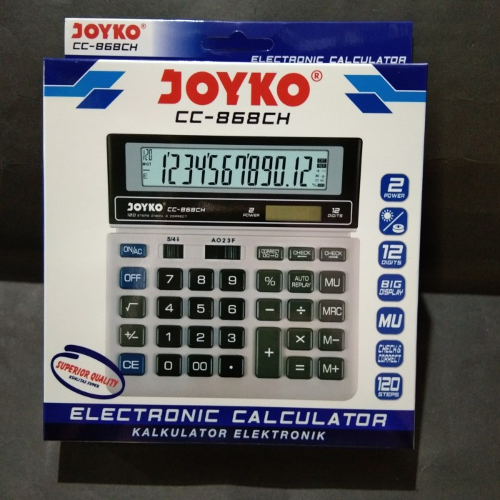 

KALKULATOR JOYKO BESAR 12 DIGIT SETARA SDC-868 ORIGINAL TERBARU