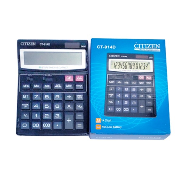 

KALKULATOR CITIZEN CT-914 D ( 14 DIGIT / CHECK & CORRECT ) BESAR ORIGINAL TERBARU
