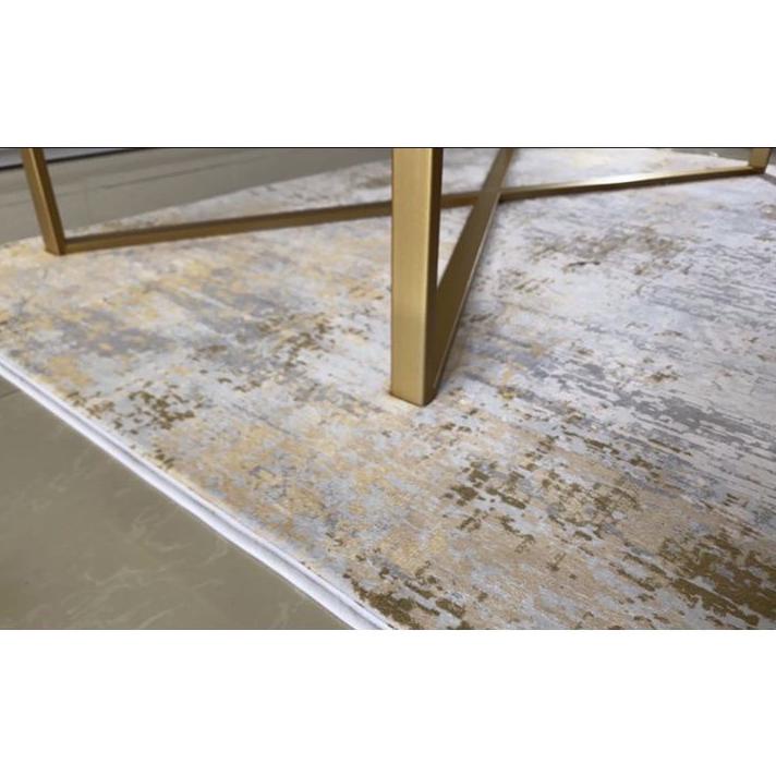 Karpet Rug Rugs Bohea Boho Gold Grey Elegant Turki Turkey