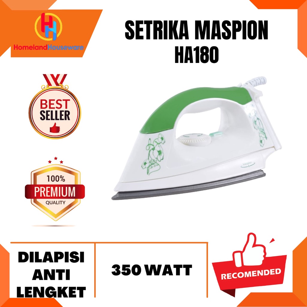 SETRIKA MASPION HA180/SETRIKA LISTRIK MASPION