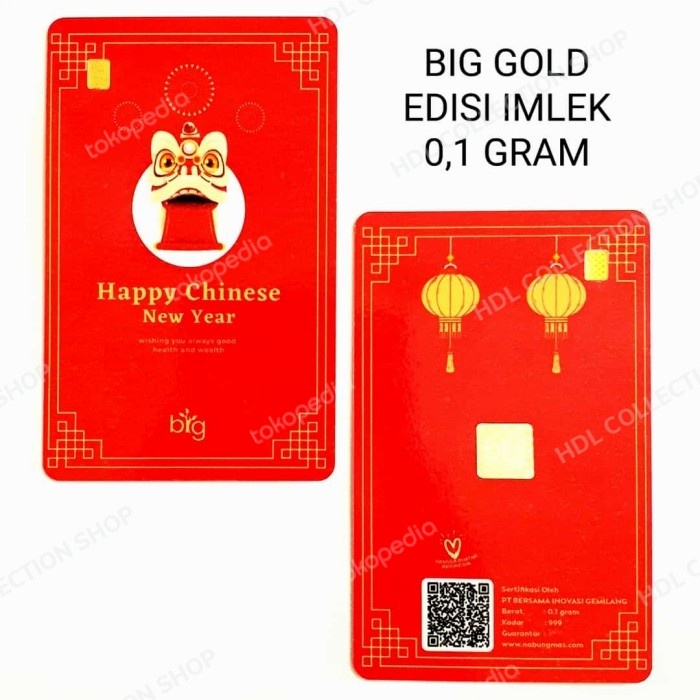 

New! FINE GOLD 01GR EDISI HAPPY CHINESE NEW YEAR - ANGPAU IMLEK MASA KINI Limited