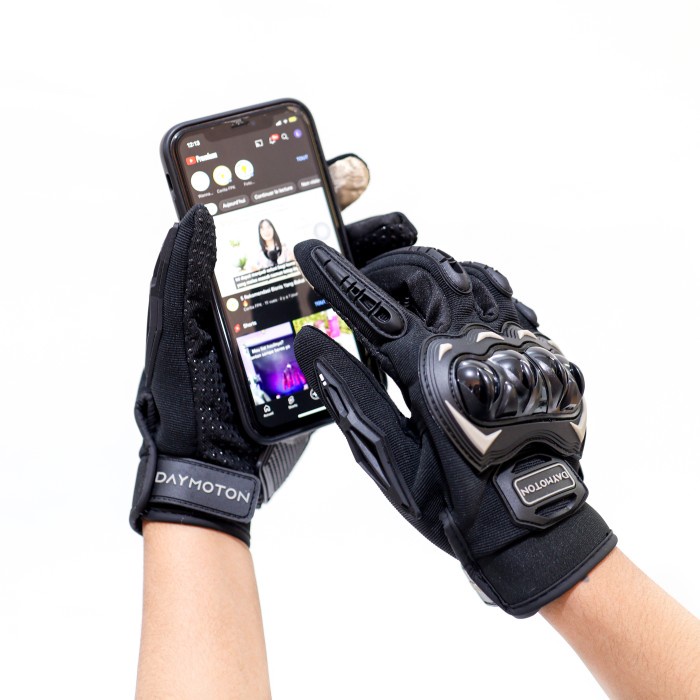 Daymoton Sarung Tangan Motor Kensei Dengan Protector & Touchscreenable
