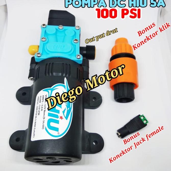 Dinamo pompa air tekanan tinggi 12v DC HIU Soket Drat