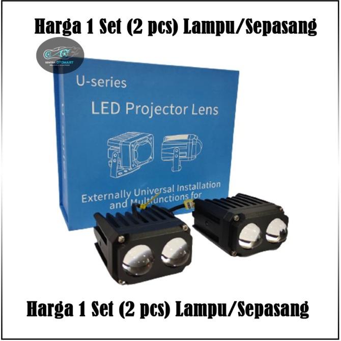 Lampu Projie LED Lampu Tembak Dual Mini Projie U Series Dua Warna