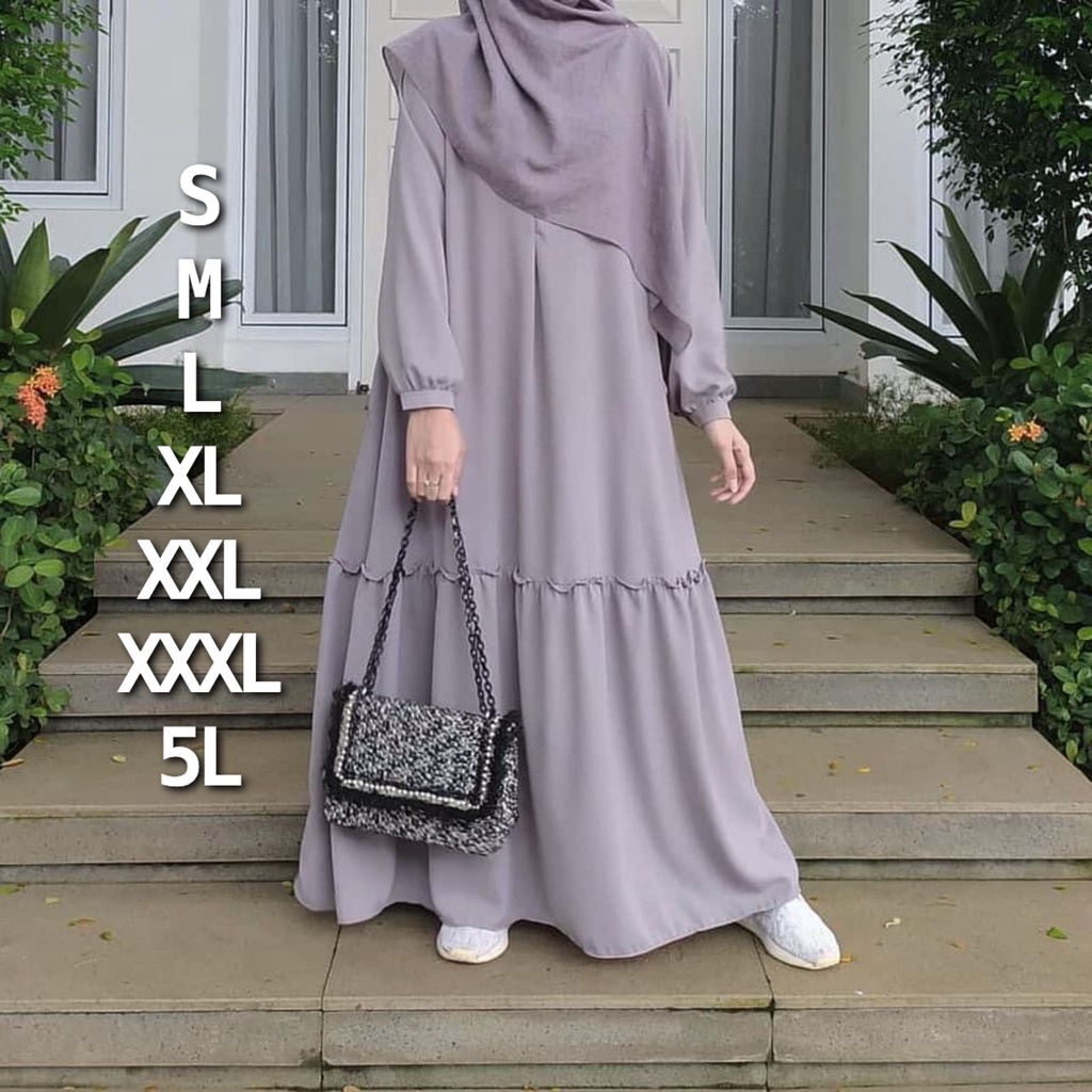 Gamis Ethica Ayumi 401 Terbaru / Baju Gamis Terbaru 2023 / Gamis Modern / Gamis Simple Elegan / Dres