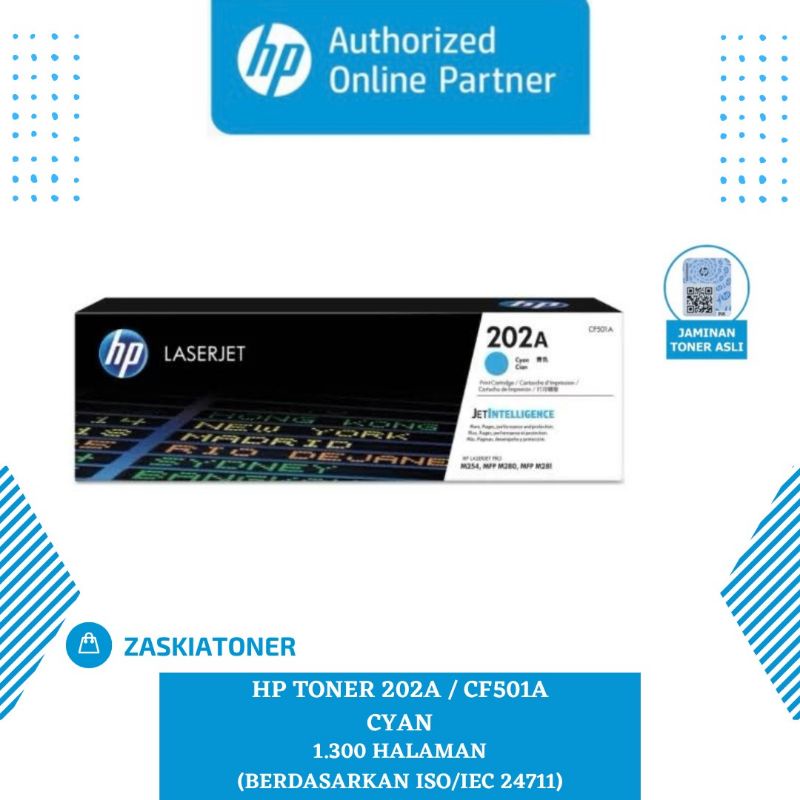 Toner hp laserjet 202A CF501A cyan