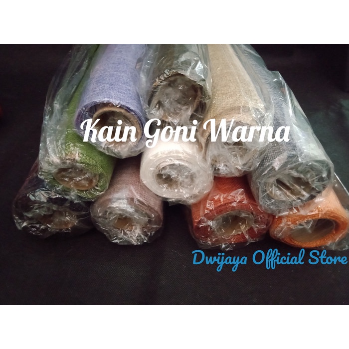 Terbaru Kain Goni Warna / Kain Burlap / Kain Bucket Bunga Jual Per Roll Promo Terlaris