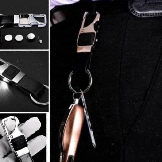 Gantungan Kunci Kulit Stainless Mobil Toyota Calya Logo