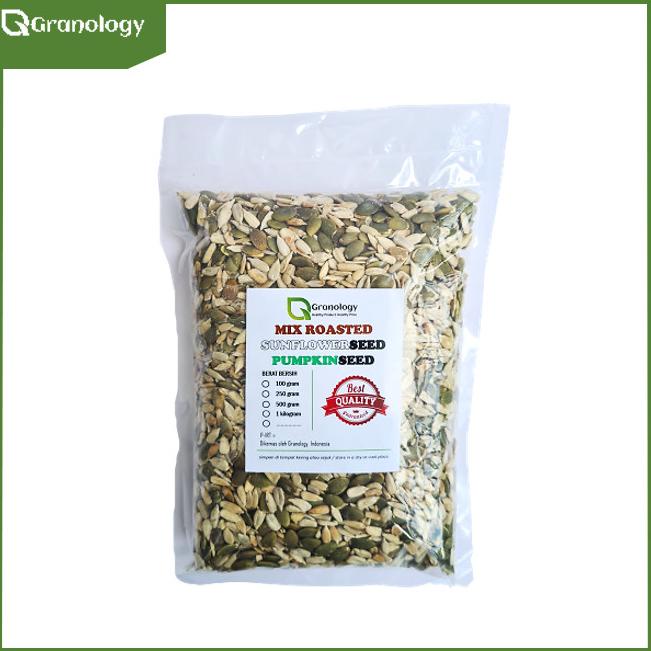 

Roasted Mix Sunflower Seed dan Pumpkin Seed (1 kilogram) by Granology