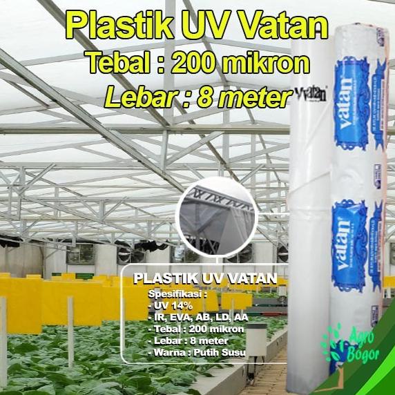 Plastik UV vatan, lebar 8 meter, 200 micron
