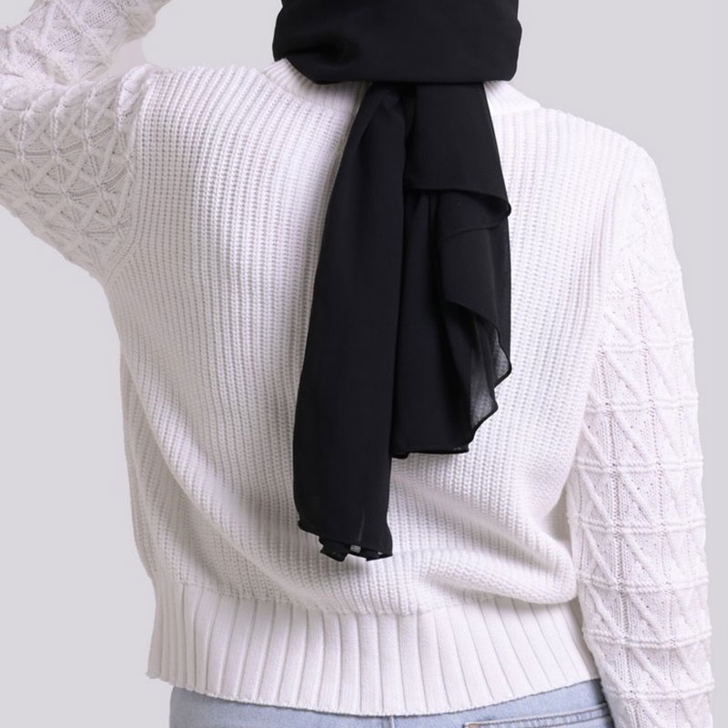 [AMAZED PEOPLE] Greenlight Knit Sweater Mid Crop Wanita Rajut Lengan Panjang Basic Tops Putih 010223