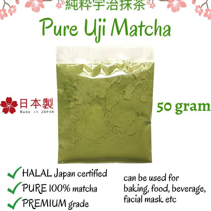 

Silahkan Order] Matcha Green Tea Powder Pure Uji Matcha Premium Import Jepang 50 gram