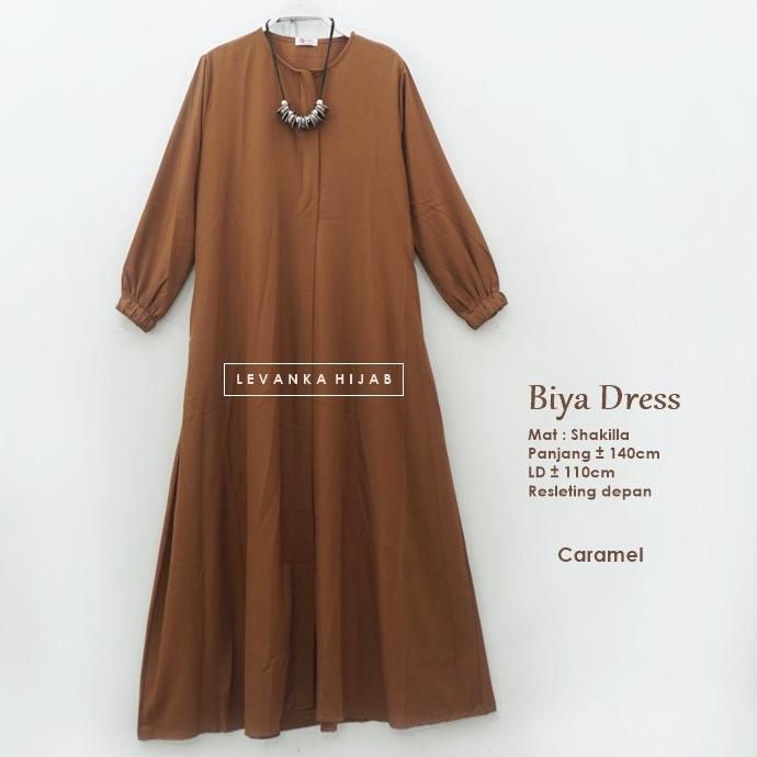 Gamis Terbaru Biya Dress Bahan Shakila ukuran Allsize fit to XL