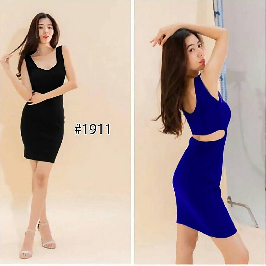 1911 Dress Mini Wanita - Elegan dan Sexy untuk Natal, Tahun Baru, dan Imlek - Warna Hitam dengan Sen