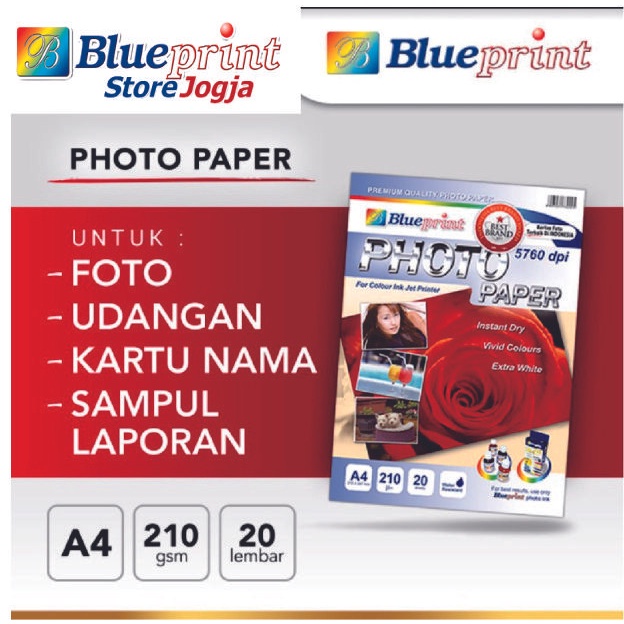 

Ready stock] Kertas Foto Blueprint A4 190gsm Mawar