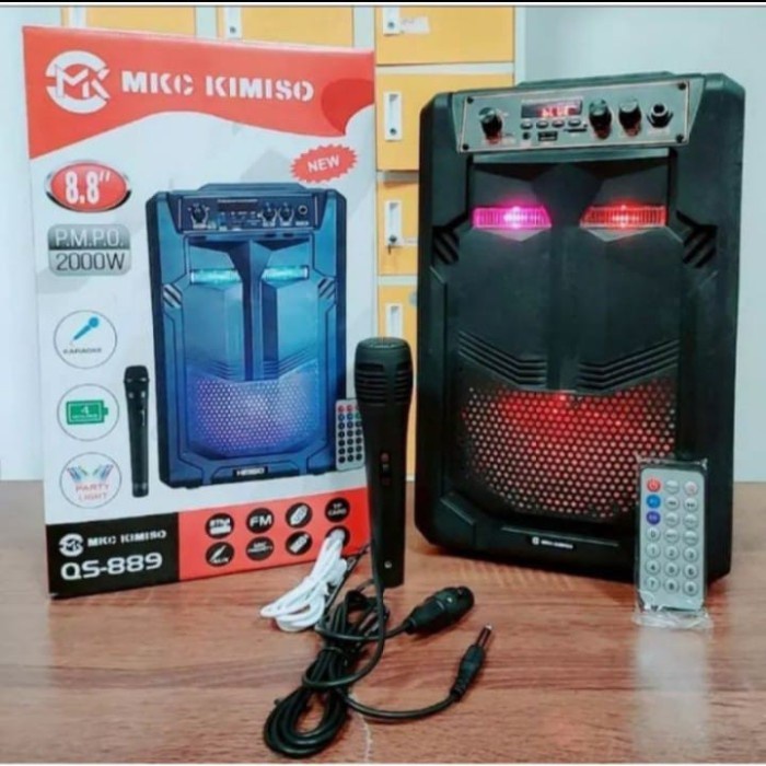 :0:0:0] Speaker Kimiso QS 889 new 8,8 inch free mic karaoke
