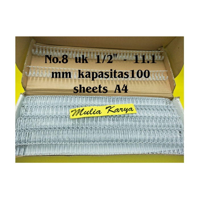 

Spiral Kawat Jilid A4 No.8 ukuran 1/2" 11.1 mm