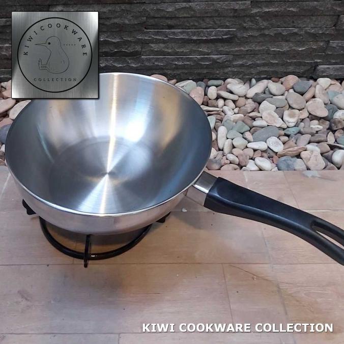 Wok Pan 26cm Wajan Stainless Steel LS1289 - Panci Tivoli